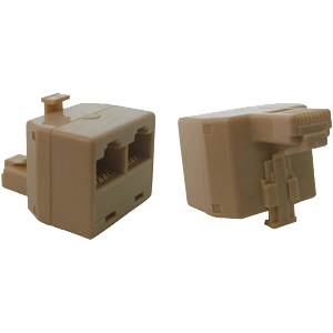 Adaptador Mod. 6P4C 1M+2F - 5pc