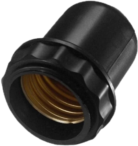 Soquete E27 Abajour Preto - com Borne