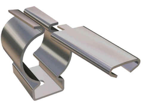 Abraçadeira tipo D com cunha 1 ½ pol. - 20pc