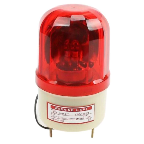 Luz Giroflex 12V-24V-127V-220V 4 fios 10W com sirene - vermelho