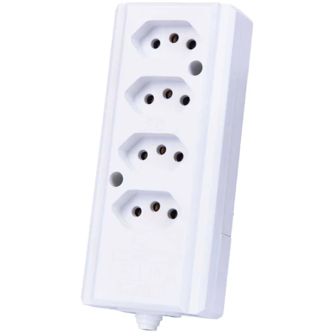 Tomada em Barra 2P+T 10/20A - quadrupla BR