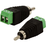 Conector RCA macho com borne