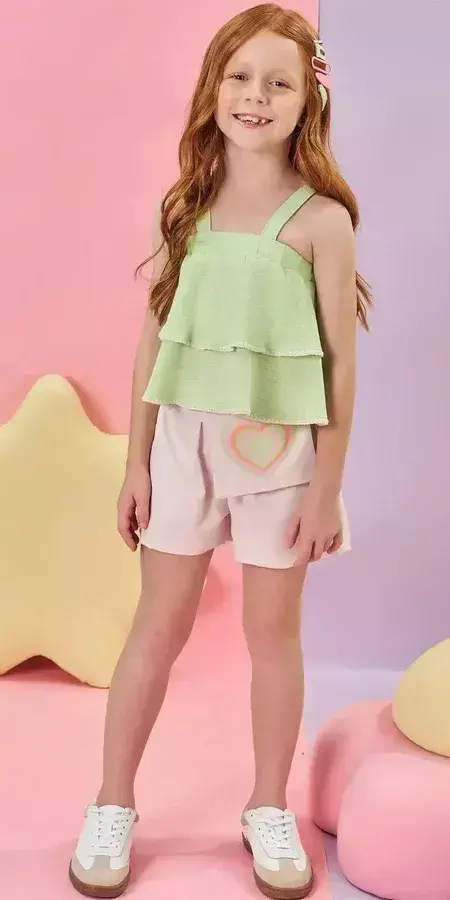 Conjunto Bata Verde Kukiê