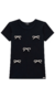 Blusa Canelada Laço Strass Infanti - Mimos Kids