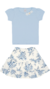 Conjunto Feminino Saia Flores Pulla Bulla - Mimos Kids