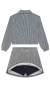 Conjunto Jaqueta Feminina Boxy em Malha Vino e saia short Vic&Vicky - comprar online