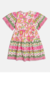 Vestido Barrado Flores - Mimos Kids