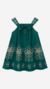Vestido Verde Bordado Milon - Mimos Kids