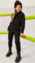 Conjunto Feminino Coração Preto Infanti