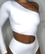 BODY UM OMBRO SÓ MANGA LONGA VAZADO