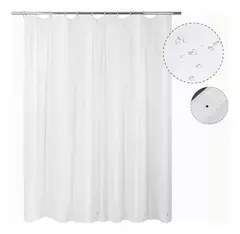 Cortina de Baño Impermeable EVA 180x180cm Con Ganchos - comprar online