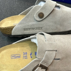 Birkenstock Boston Soft Footbed "Suede Leather - Taupe" - tienda online