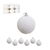 Bolas de Natal Brancas com Glitter 4cm - 12 und - Cromus - Ref. 1921462
