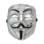 Máscara V De Vingança Anonymous Metalizada Luxo - comprar online