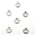 Pingente Coroa Metal Prata 15mm - 10 und