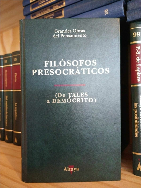 Filósofos presocráticos. De Tales a Demócrito. (Usado)