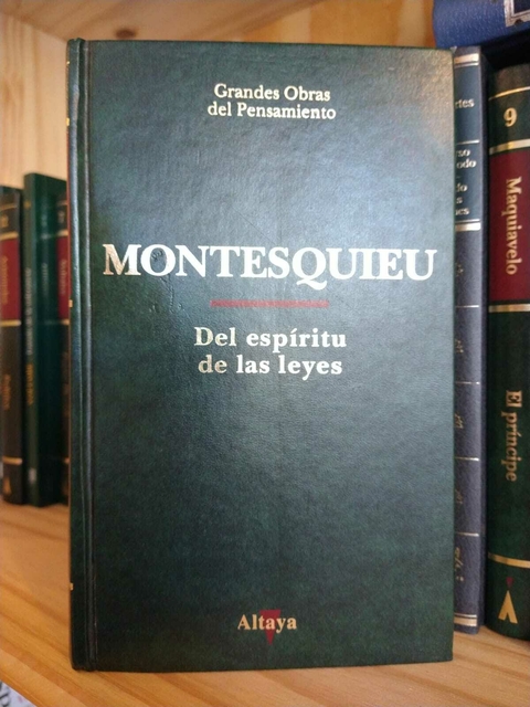 Del espíritu de las leyes. Montesquieu (usado).
