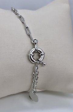 Tornozeleira elos Cartier ródio branco