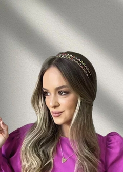 Tiara Riviera Raimbow color - Ella Semijoias e Acessórios de Luxo