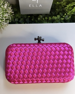 Clutch treliça retangular pink na internet