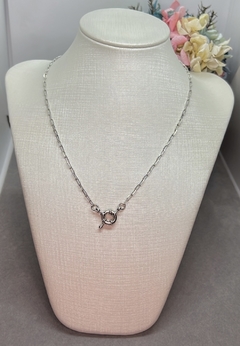 Colar elos finos Cartier fecho boia (ródio branco)