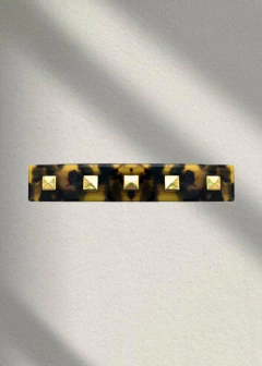 Presilha acetato spikes (tartaruga) - comprar online