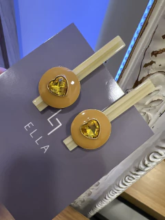 Dupla bico de pato Amor - caramelo - Ella Semijoias e Acessórios de Luxo