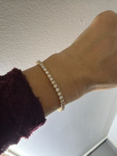 Pulseira Riviera tradicional GOLD /3mm/15 cm/B. ouro 18k - loja online