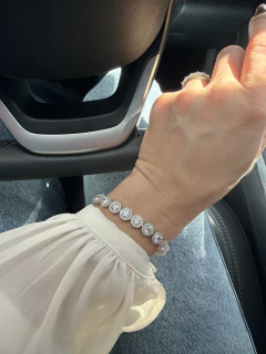 Pulseira Riviera Princess /16,5 cm/ b.ouro branco na internet