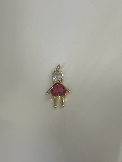Pingente menina cristal (safira rosa) na internet