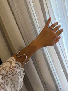 Bracelete ondas Maju (b. de ródio branco)