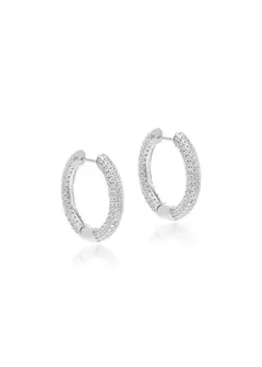 Imagem do Brinco Diamond lacre (Ródio branco)