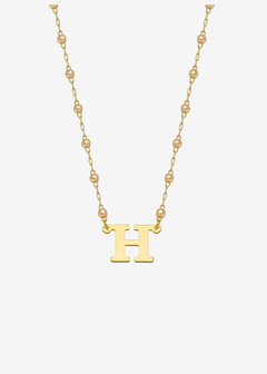 Colar pérola inicial “H” - Ella Semijoias e Acessórios de Luxo