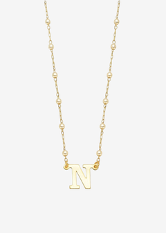 Colar pérola inicial “N” - comprar online