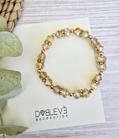 Pulsera clásica cristal dorada - comprar online