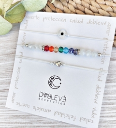 Trío de pulseras amuleto RIQUEZA, AMOR Y EQUILIBRIO