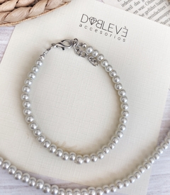Pulsera con perlas chiquitas - Dorada y Plateada - comprar online