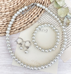 Conjunto perlas - blanco o natural