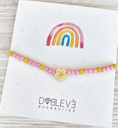 Pulsera/Tobillera flor de fimo - 9 colores - tienda online