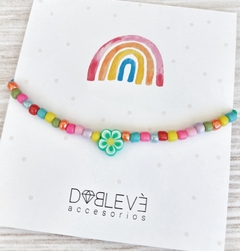 Pulsera/Tobillera flor de fimo - 9 colores - Doblevé Accesorios