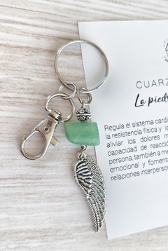 Llavero CUARZO VERDE - Regeneración del cuerpo - comprar online