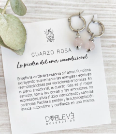 Aros CUARZO ROSA - Amor - comprar online