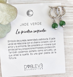 Aros JADE VERDE - Sabiduría, armonía y fortuna - comprar online