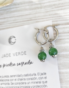 Aros JADE VERDE - Sabiduría, armonía y fortuna