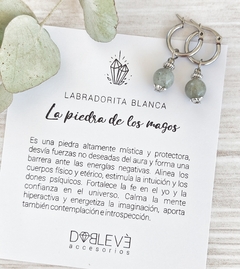 Aros LABRADORITA BLANCA - Protección del aura - comprar online