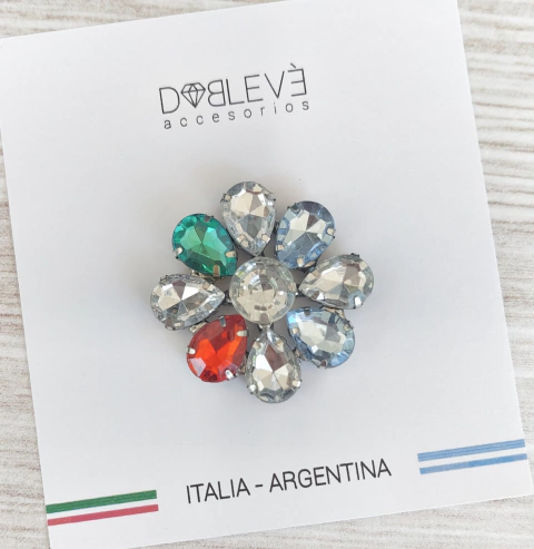 Prendedor Patrio Italia - Argentina 0009