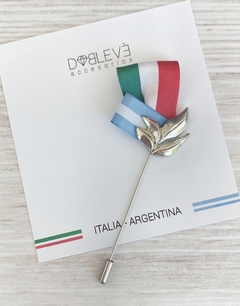 Prendedor Patrio Italia - Argentina 0011