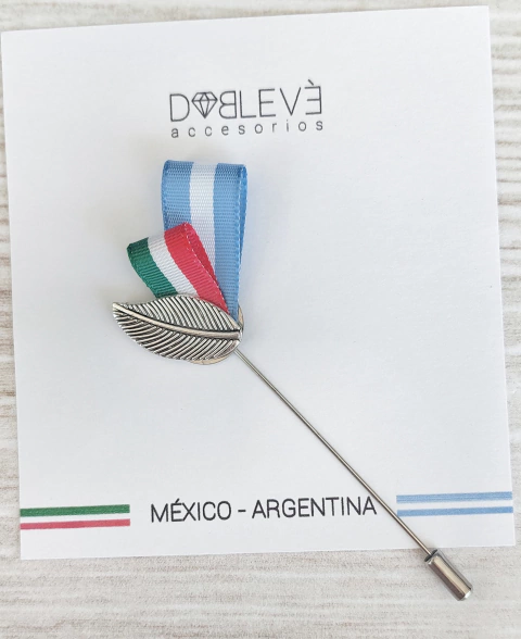 Prendedor Patrio México - Argentina 0010