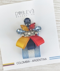 Prendedor Patrio Colombia - Argentina 0001