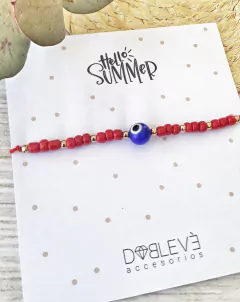 Tobillera OJO PROTECTOR con terminaciones doradas - 4 colores - comprar online